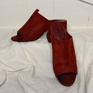 Zara Deep Red Women's Mules